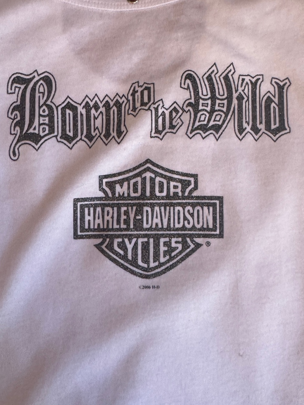Deadstock NWT Harley Davidson Born To Be Wild Glitter Graphic Tank Sz 2x - Picture 3 of 10
